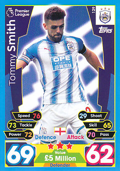 Tommy Smith Huddersfield Town 2017/18 Topps Match Attax #129